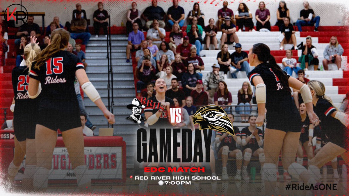 🎉 ROUGHRIDERS ARE READY 🎉
Game time: ⏰ 7pm
Location: 📍 RED RIVER HIGH SCHOOL
Opponent: 🆚 WEST FARGO HORACE
Let’s RIDE 💥🏐 #RideAsONE