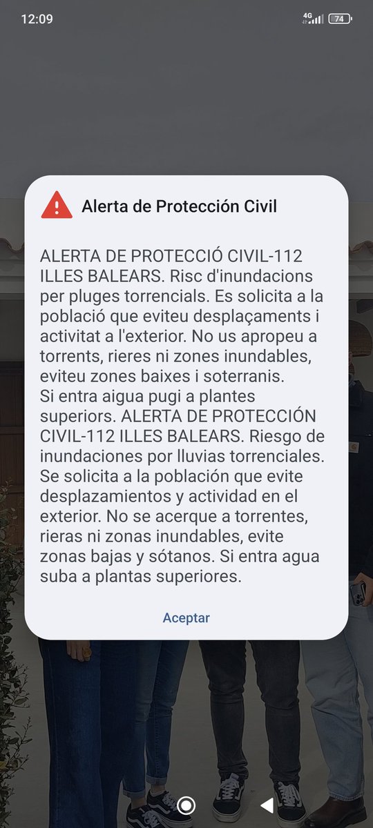 sustwtt's tweet photo. @sextaNoticias @lasexta Por si interesa, alerta a las 12.09. Estaba ya todo inundado. Que no saquen pecho. https://t.co/godepyqrpA