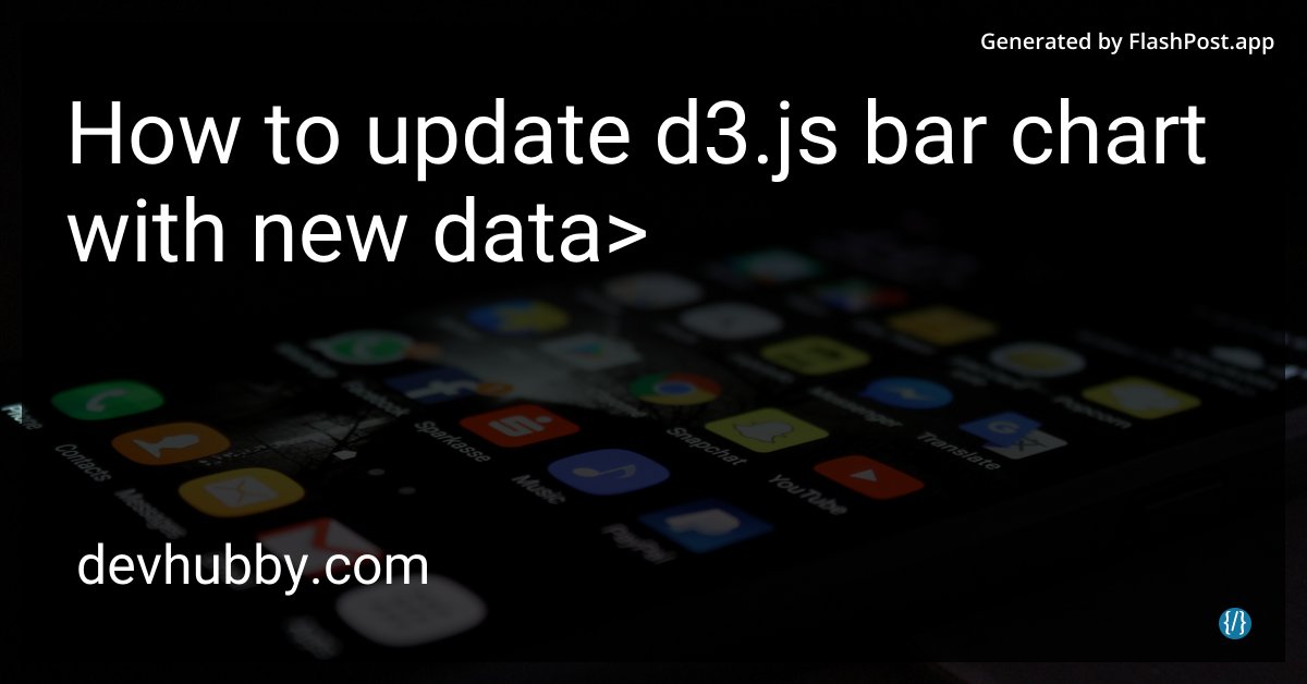 devhubbycom's tweet image. Is my D3.js chart allergic to fresh data? How do I avoid a reaction?
Source: devhubby.com/thread/how-to-…
#CodingTips #DataEngineer #DevCommunity #TechTrends #barsopen #barchart