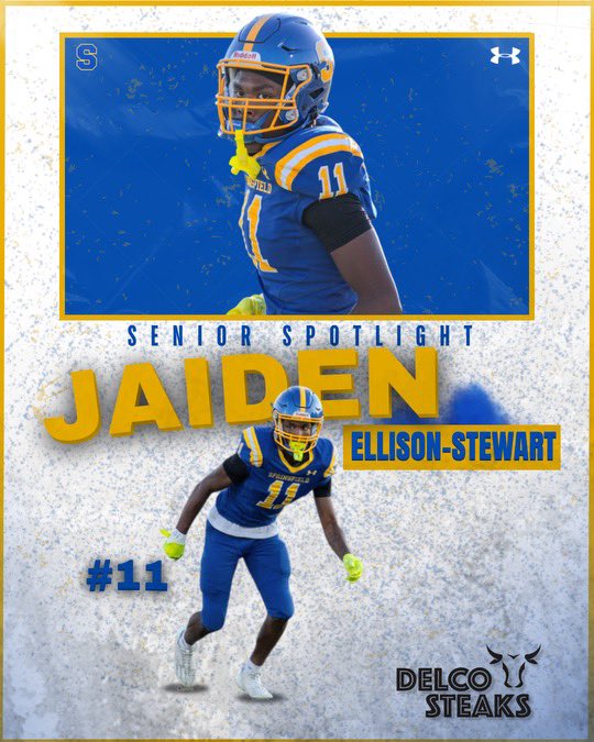 SpringfieldFB's tweet image. Senior spotlight: Jaiden Ellison-Stewart (#11), Class of 2026! Jaiden joined the Cougars after playing for Sharon Hill. When he&apos;s not playing football, he&apos;s hanging with friends and listening to music. Gushers candy gives him the energy boost he needs pre-game. Next stop: college
