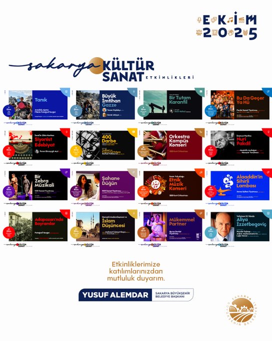 Sakarya’nın Ekim Ayı Kültür Sanat Takvimi Yayınlandı