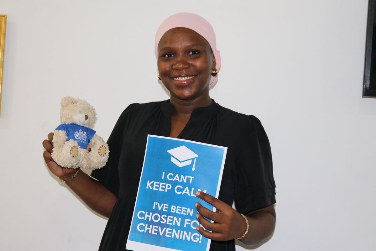 From self-doubt to confidence.   
Mariama Sowe never imagined she'd win a Chevening award. But with resilience, faith &amp; perseverance, she did it. 
Now heading to the University of Essex for an MSc in International Commercial &amp; Business Law.  
📢 Apply now: chevening.org/apply