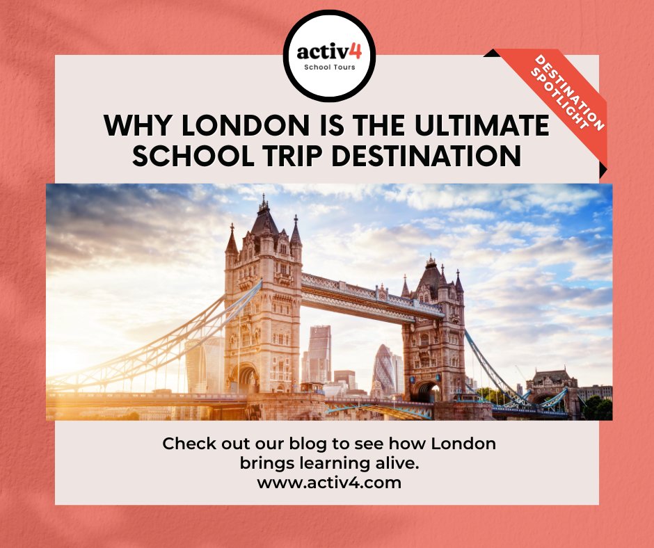 From the Tower of London to the West End, the capital inspires learning at every turn.

Find out why London is the ultimate school trip destination  in our latest blog post👉 activ4.com/destination-sp…

#SchoolTrips #BeyondTheClassroom #London
