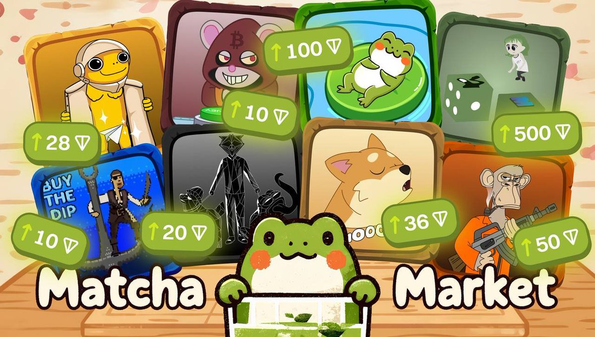 matchamarketg's tweet photo. 🍵 Some of the biggest sales lately – Matcha Market keeps growing together with you 💚

Want to play a game? 

Show us in the comments how many Stickers &amp; Gifts you’re holding on Matcha Market👇

Top holders will get a Mystery Pack 🎁 https://t.co/f7KX7Keo5i