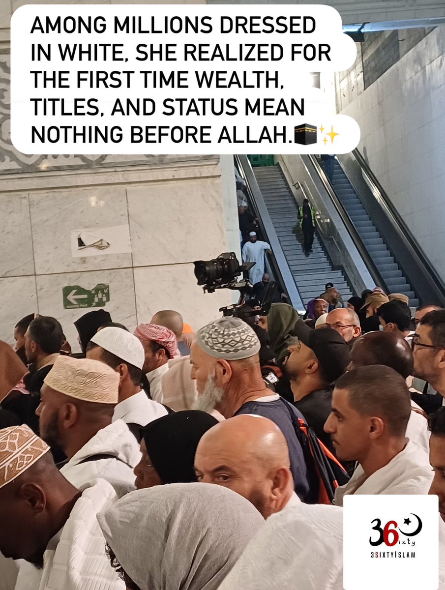 3SixtyIslam's tweet image. Among Millions Dressed In White, She Realized For The First Time Wealth, Titles, And Status Mean Nothing Before Allah.” 🕋✨
➡️ Read the full story of her Hajj journey on our website. [Link in bio]
#3SixtyIslam #Hajj #Umrah #SacredJourney #FaithStories #SpiritualTravel