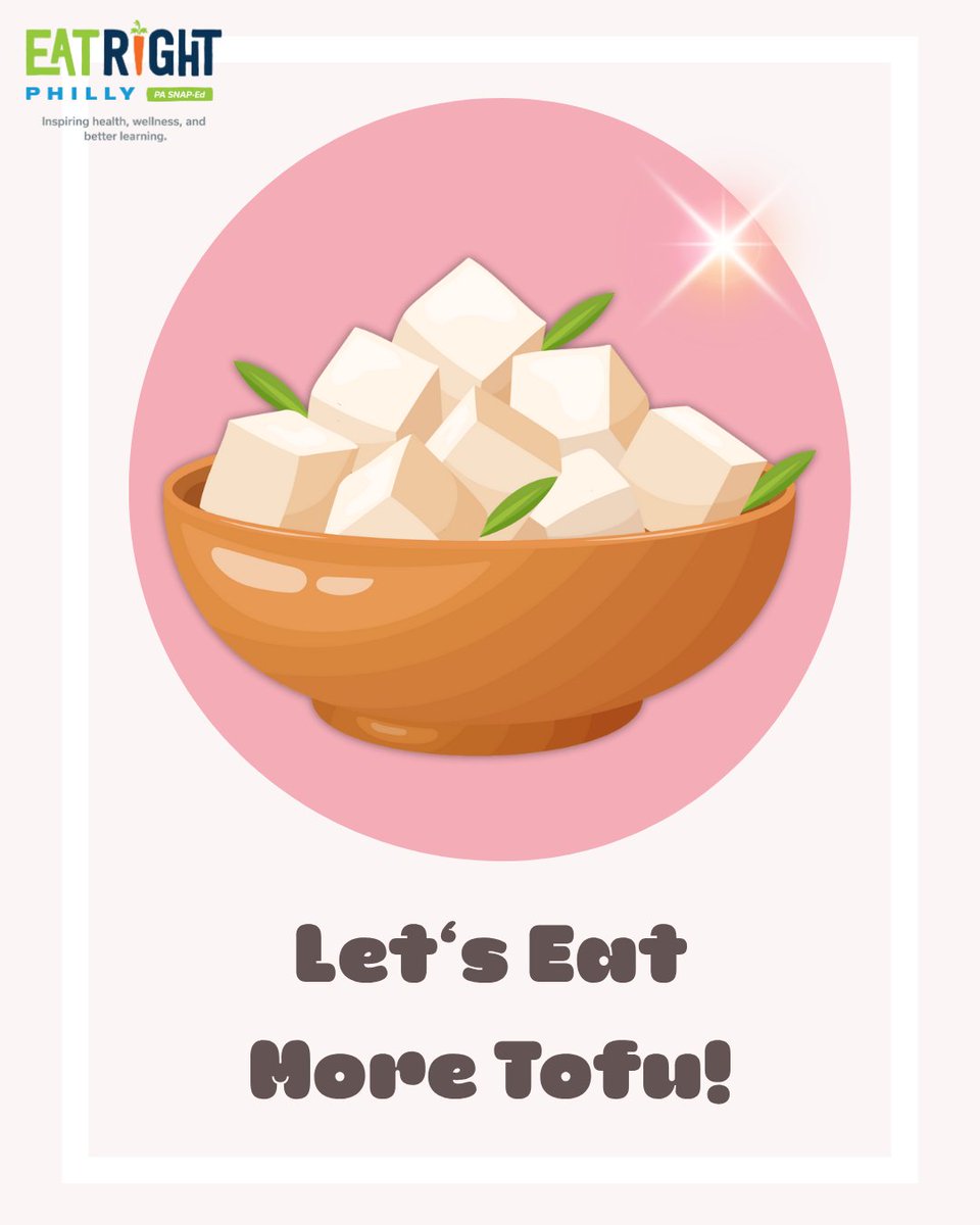 EatRightPhl_DRX's tweet image. Though today is World Vegetarian Day, tofu isn&apos;t just for vegetarians! Make it your mission to cook this plant-based protein into your favorite dishes, or jump right in and sample some new recipes! #NationalTofuDay #EatRightPhilly #SnapEd #SnapEdWorks #PlantProtein