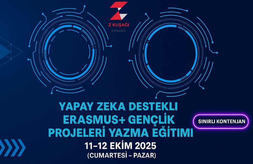 Yapay Zeka destekli Erasmus+ Gençlik Projeleri Yazma Eğitimi başvuruları başladı. 
Son başvuru tarihi: 8 Ekim 2025.

docs.google.com/forms/d/e/1FAI…