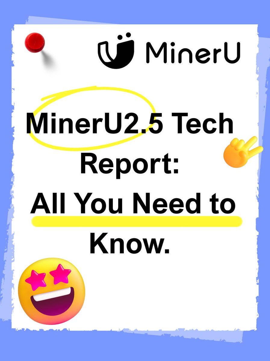 OpenDataLab_AI's tweet image. 🚀 The MinerU2.5 Technical Report is officially released!
