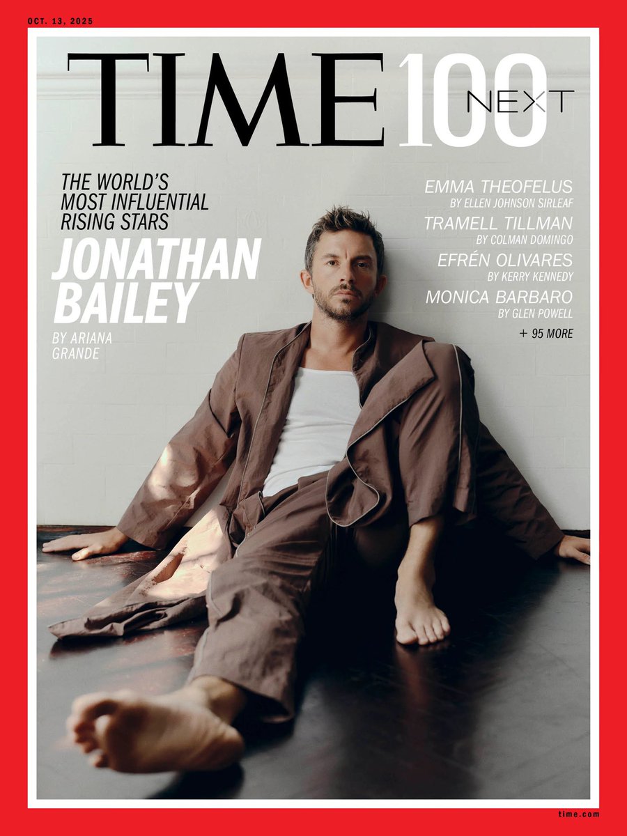 BayleafCrave's tweet photo. Jonathan Bailey looks divalicious on the cover of the 2025 TIME100 Next issue. https://t.co/KX7lY6rIjk