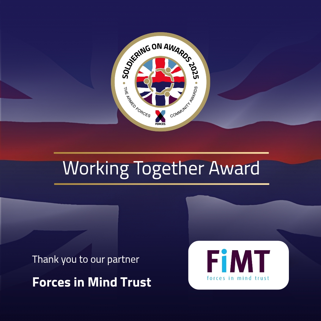 SoldierOnAwards's tweet photo. . @FiMTrust funds projects that can achieve sustainable impact for ex-Service personnel and their families, and we are proud to partner with them for the Working Together Award.

Learn more at https://t.co/SOPW0yBSIM

#SoldieringOnAwards #ArmedForcesCommunity #MilitaryFamily https://t.co/T3CEDyilKG