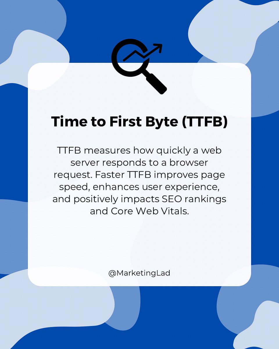 marketing_lad's tweet image. 🚀 Faster websites, happier users! TTFB (Time to First Byte) is key to speed, SEO, and better rankings.
.
.
.
.
#SEO #WebPerformance