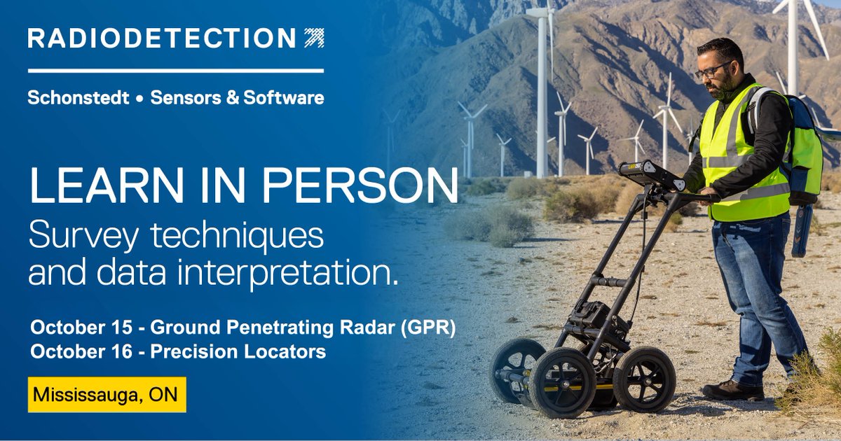 SensorsSoftware's tweet image. Sign up for an in-person course on Precision Locating and/or GPR for Locating Utilities in Mississauga, ON. Attend this training to learn all aspects of locating, from theory and instrumentation, to survey techniques and data interpretation.
sensoftu.com/catalog/index/…