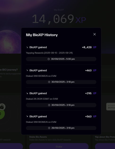 minghunt155's tweet photo. 14 ngày yapp @BioProtocol  không bằng 8 ngày stake là có thật.

Ngồi mõm trên X yap yap miết, cuối cùng nhìn lại XP thấy thua xa mấy ông stake.

Cũng dễ hiểu thôi, yapp là free, dự án chắc cũng bớt mặn mà với ae yap dạo rồi.

Giờ chỉ còn trông chờ vào 2 kèo sắp tới xem có ăn được miếng nào không.

Nếu win thì còn động lực tiếp tục all in Bio.

Nếu xịt thì chắc xác định out luôn cho nhẹ đầu ae nhỉ?