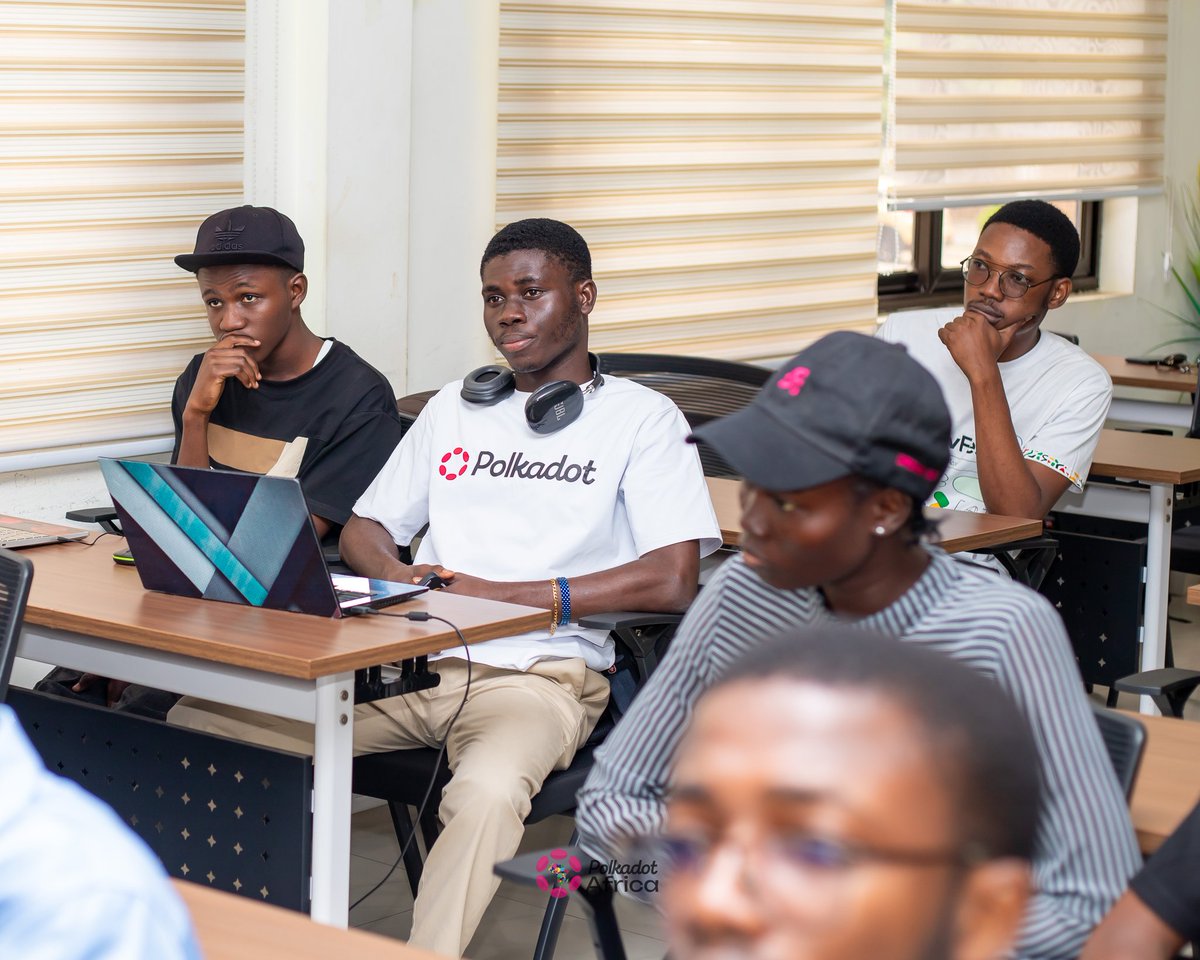 Pazil24's tweet image. On one #DOT Friday, we had our first ever builders&apos; party in Accra

It was all #vibes and #code with pink merches

We invited the @rustlang Ghana community to come party too

We are cooked for the @Polkadot
Global Hackathon ✌️

Thanks @vickysnipes147 for doing this with me 🩷🩷🩷