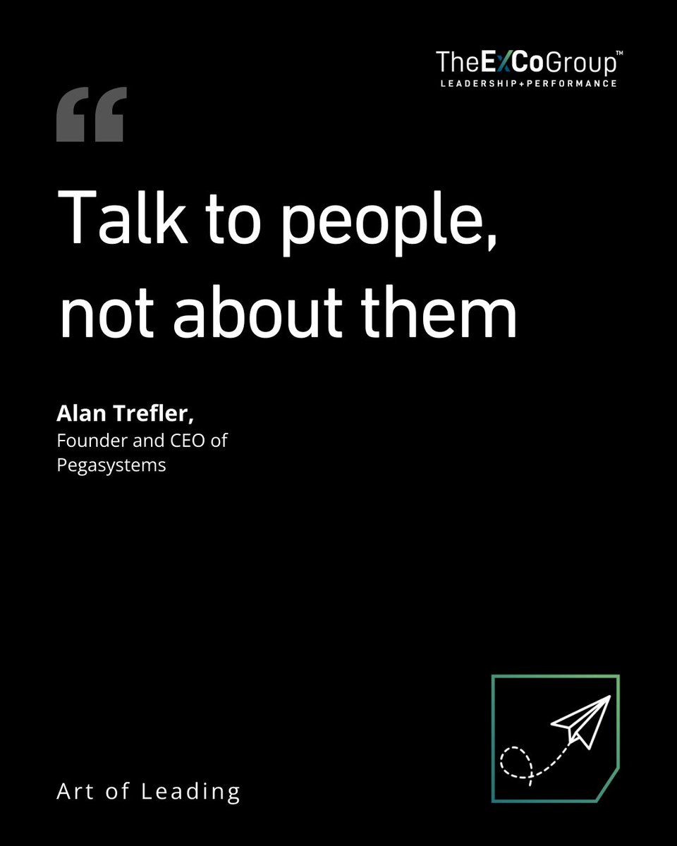 What happens when leaders allow gossip to fester?

<a href="/pega/">Pegasystems</a> CEO <a href="/AlanTrefler/">Alan Trefler</a> breaks down how team dynamics, trust, and curiosity-driven leadership shape high-performing cultures.

🔗 hubs.la/Q03KSDn-0

#Leadership #TeamCulture #ExCoLeadership #ArtOfLeading