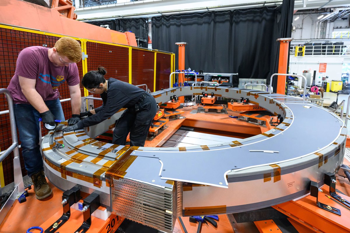 CFS_energy's tweet photo. It’s a great moment to celebrate milestones at CFS — in more ways than one.

Today we announced we’re done manufacturing one of our key magnets and putting it through a rigorous, month-long battery of performance tests — which it passed. That achievement unlocked a payment from @ENERGY’s Milestone Based Fusion Development Program, an important fusion energy industry catalyst, after DOE’s panel of experts validated our results.

Marking the occasion on Monday, @SecretaryWright and @MassGovernor Maura Healey visited our headquarters to see how we test our magnets and discuss how we’re working to bring fusion energy to the electricity grid, at scale, as fast as possible.

Here’s the background for this bipartisan visit.

Our high-temperature superconducting magnets are a key breakthrough that’ll let us make fusion machines to be more compact than was previously possible. That includes both SPARC tokamak that we’re building at our headquarters in Devens, Massachusetts, and the ARC power plant we’re planning to put on the grid in Chesterfield County, Virginia.

DOE’s Milestone program provides important independent validation that our magnet technology is up to scratch — in this case a production version of a D-shaped toroidal field (TF) magnet that’s destined to confine and control SPARC’s superhot fusion fuel. We tested the magnet with high current and magnetic fields under conditions that mimic SPARC’s operational modes.

The Milestone program is an important tool to accelerate the commercial fusion energy industry’s progress. It validates participating companies’ general fusion approach and their specific technological milestones, providing useful assurance to investors and other stakeholders. And it does so with minimal risk to taxpayers, since the government pays pre-agreed awards for pre-agreed milestones only when the companies are successful.

#FusionEnergy #SPARC #PowerMoves
