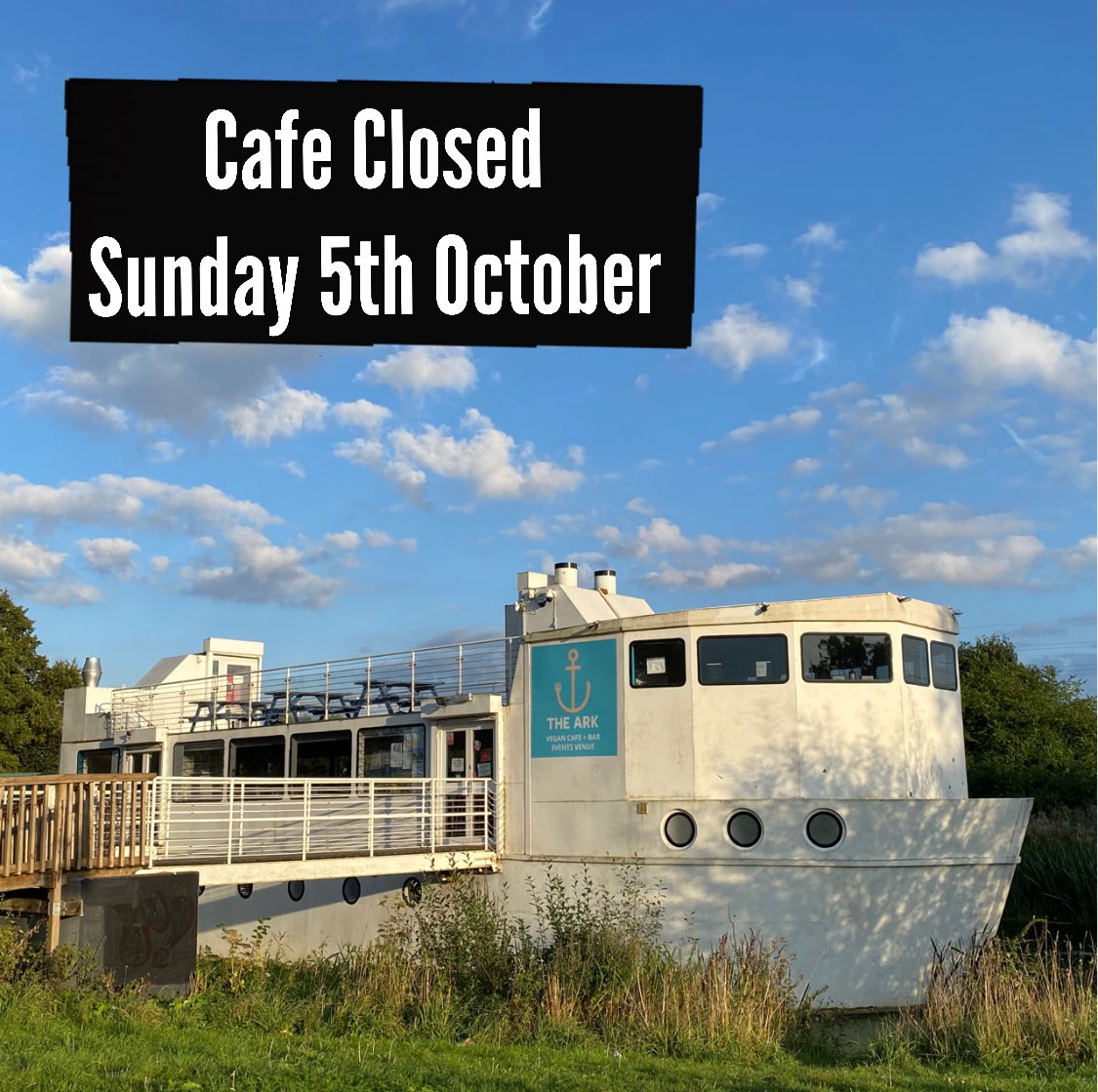 The cafe is closed this Sunday 5th October as we host <a href="/itseleanorgrant/">Eleanor</a> on her ‘Inside Me’ Tour.

We will be open Saturday 11am - 3pm as usual 💚
