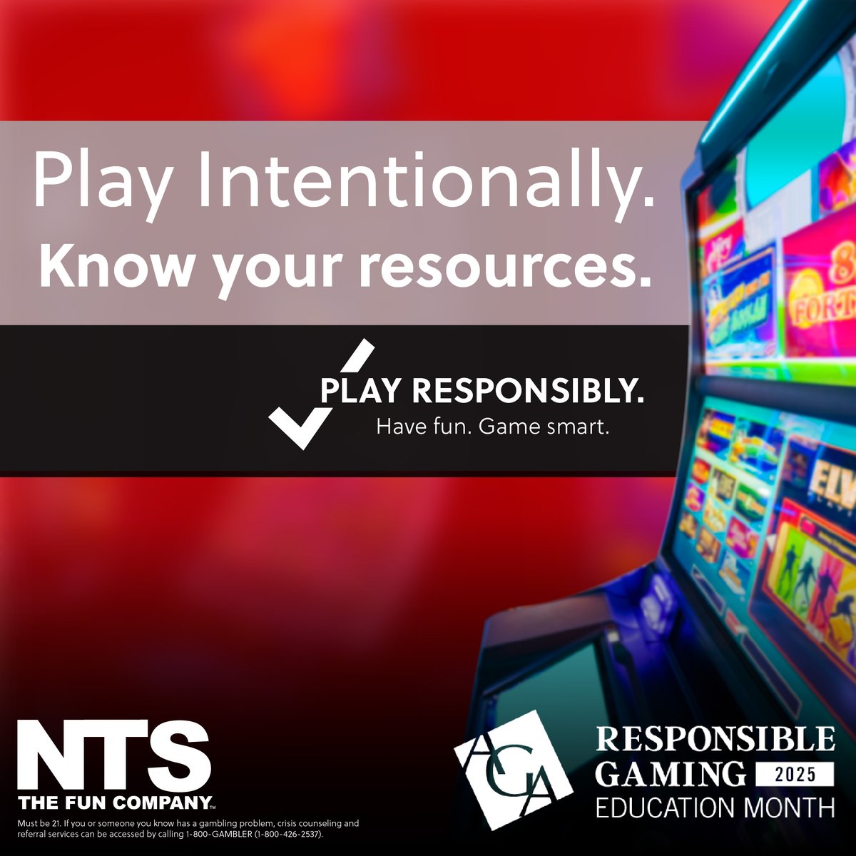 Training your employees on Responsible Gaming Education is vital to your business! Ensure your employees know the hotline protection contact number, 1-800-GAMLBER (1-800-426-2537), as well as know where they can find Nebraska Technical Service's Responsible Gaming cards at your