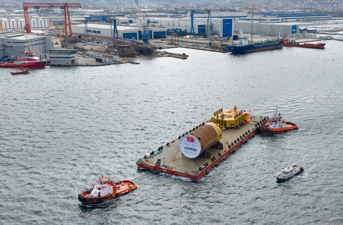 CimtasGroup's tweet photo. TP-OTC’nin Sakarya Gaz Sahası Geliştirme Projesi Faz 2 kapsamında, Türkiye’de üretilen ilk derin deniz Manifold ve Suction Pile’ı, Çimtaş Shipyard – Başiskele/Kocaeli tesisimizde başarıyla tamamlanarak sevk edilmiştir. https://t.co/tPPT2pJHuQ