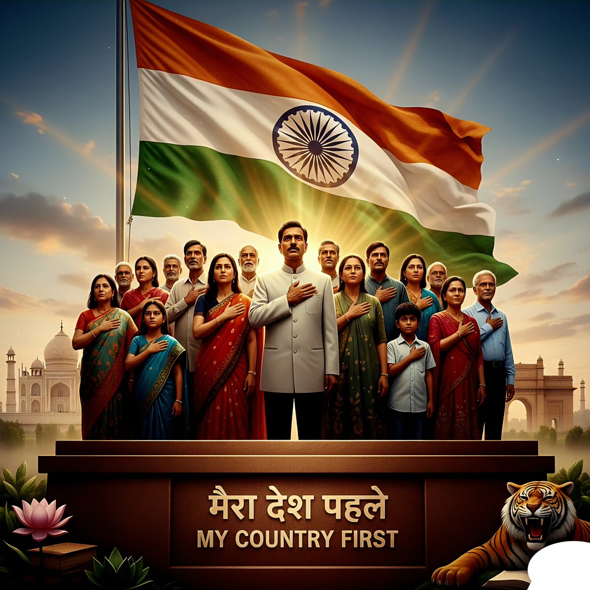 AstylesIND's tweet image. स्वार्थ से ऊपर उठकर, देश के गौरव और सम्मान के लिए जीना ही सच्ची देशभक्ति है। 🫡🇮🇳🌟
मेरा देश पहले! 🚩🙏✨
#MeraDeshPahle