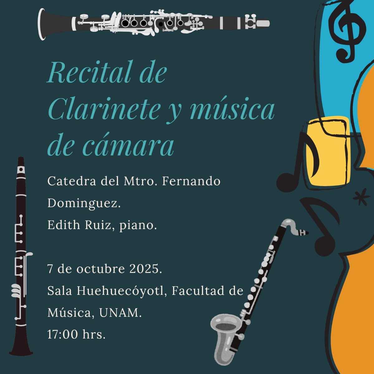 ⁦<a href="/ENM_UNAM/">Facultad de Música</a>⁩ ⁦<a href="/UNAM_MX/">UNAM</a>⁩ ⁦<a href="/CulturaUNAM/">CulturaUNAM</a>⁩ ⁦<a href="/RadioUNAM/">Radio UNAM</a>⁩ ⁦<a href="/musicaunam/">Música UNAM</a>⁩ ⁦<a href="/Gaceta_UNAM/">Gaceta UNAM</a>⁩ ⁦<a href="/RadioUNAM/">Radio UNAM</a>⁩ ⁦<a href="/rdu_unam/">Revista Digital Universitaria</a>⁩