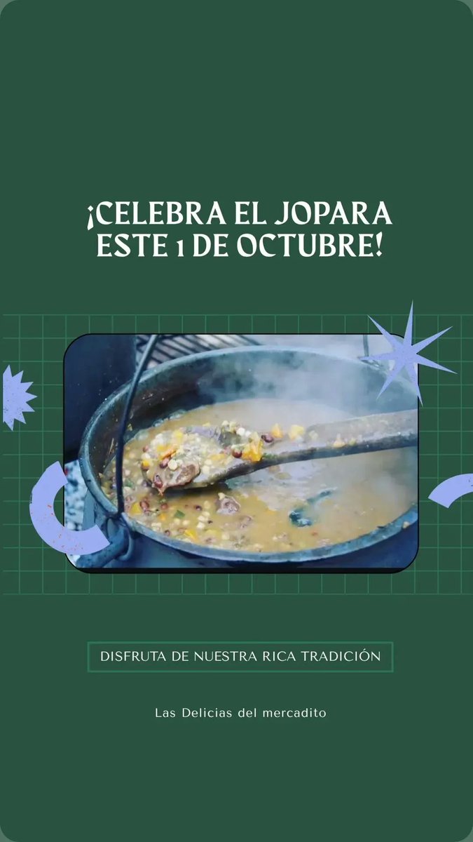 Este 1 de octubre, celebramos juntos el Día del Jopará, esa sopa típica paraguaya que mezcla locro de maíz, poroto,y mucho sabor casero
📍 Te esperamos en Las Delicias del Mercadito, con el sabor auténtico de la cocina paraguaya.
🍲 ¡No te quedes sin tu plato de jopará