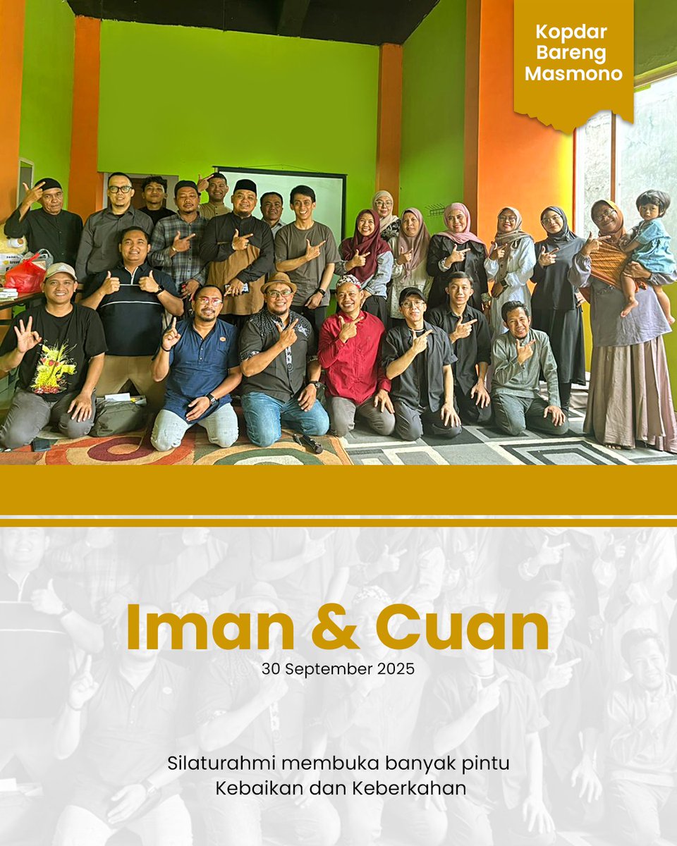 Alhamdulillah hari ini. 
Kopdar tipis tipis.
InsyaAllah banyak keberkahan dan Allah ridho.

Aamiin.