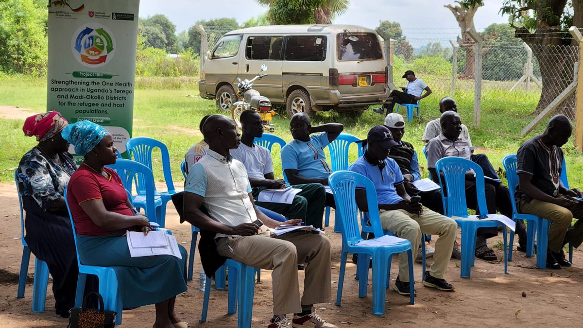 Market committee in Kubala market in Terego district undergoing a refresher training on the One Health Approach in Omugo Sub-County.