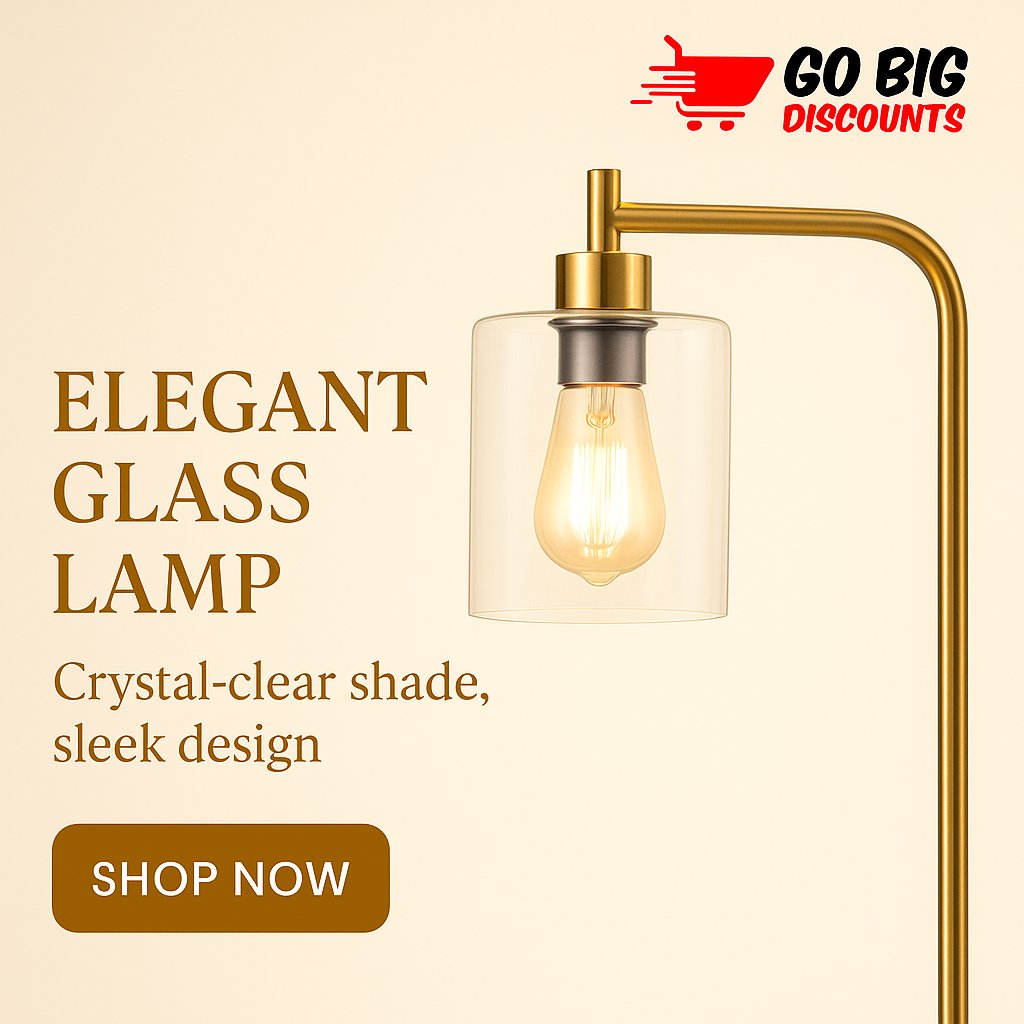 gobigdiscounts's tweet image. Sleek + smart 💡 The Modern Floor Lamp with glass shade &amp;amp; foot switch 👣 adds cozy light + designer vibes 🖤 Under $130 w/ FREE shipping

Shop now → GoBigDiscounts.com

#ModernFloorLamp #LightingGoals #ApartmentDecor #AffordableLuxury #GoBigDiscounts