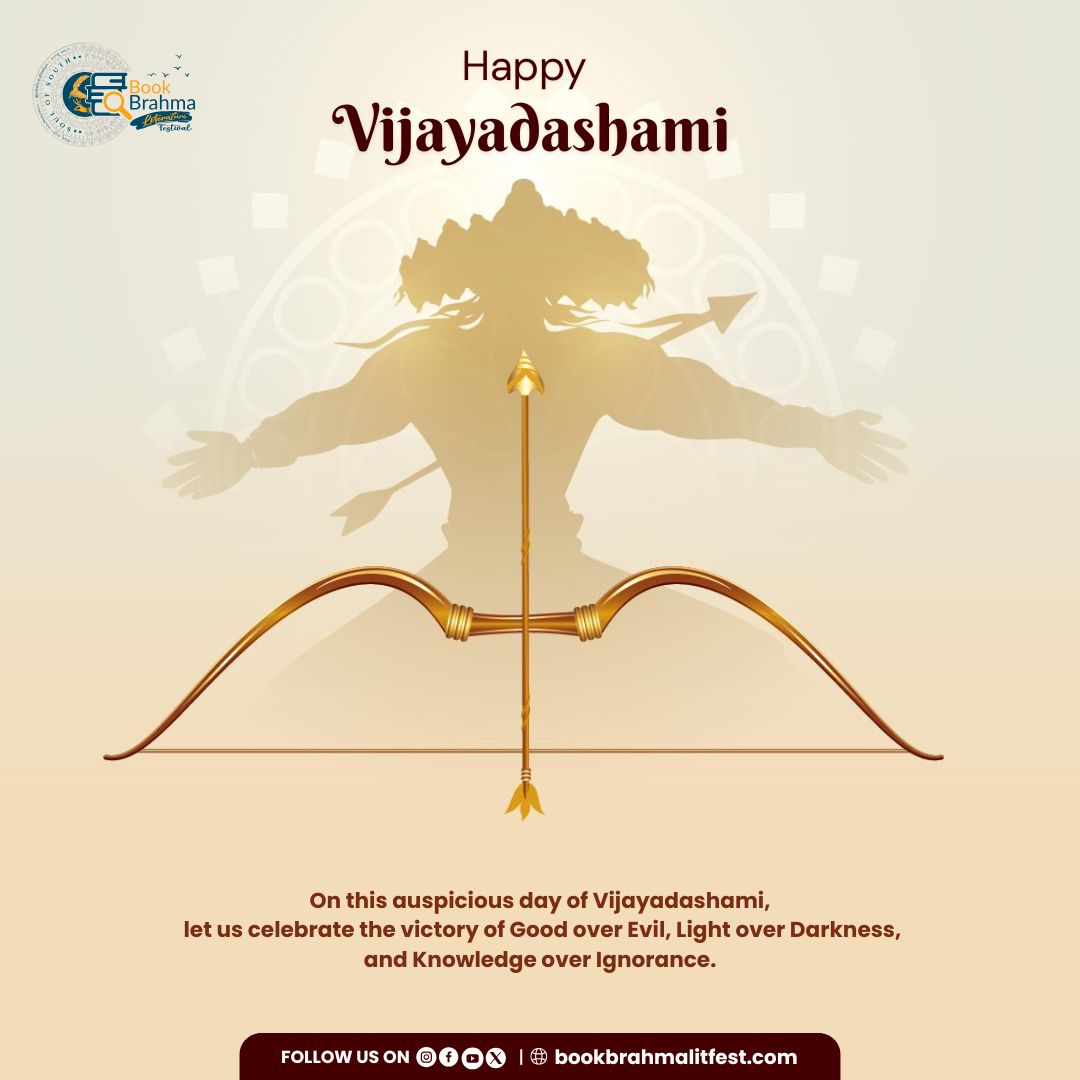 On this auspicious day of Vijayadashami, we celebrate the eternal triumph of Good over Evil, Light over Darkness, and Knowledge over Ignorance. May this festival inspire us to embrace truth, wisdom, and positivity in every step of life
#BBLF #Artandliterature #Happyvijayadashami