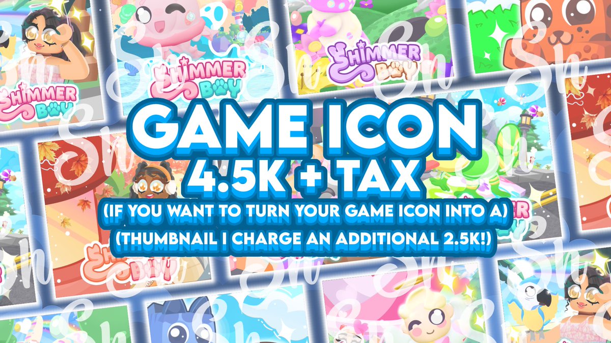 SundustHeartsRB's tweet image. 🚨🥳AVAILABLE FOR COMMISSIONS!
Looking for a thumbnail or even an Icon for your game? Maybe a Pfp? Send me a DM to hire a quality job!🤩💥
My Discord username is: SHeartsog!😉
Let's work together!🤝
#Roblox #RobloxDevs #RobloxComms #RobloxGraphics #robloxart