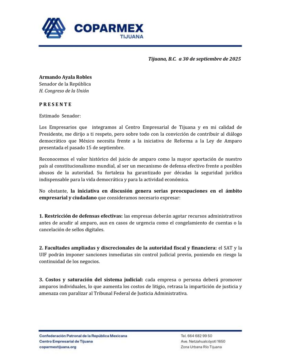 Coparmex Tijuana tweet media