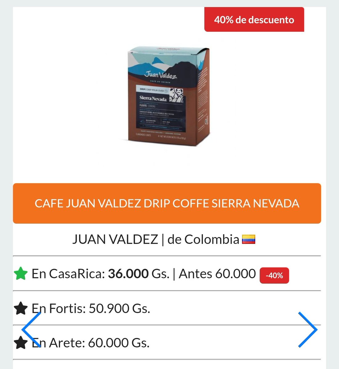 Café Juan Valdez -40% ☕🧐
comprador.digital/ofertas