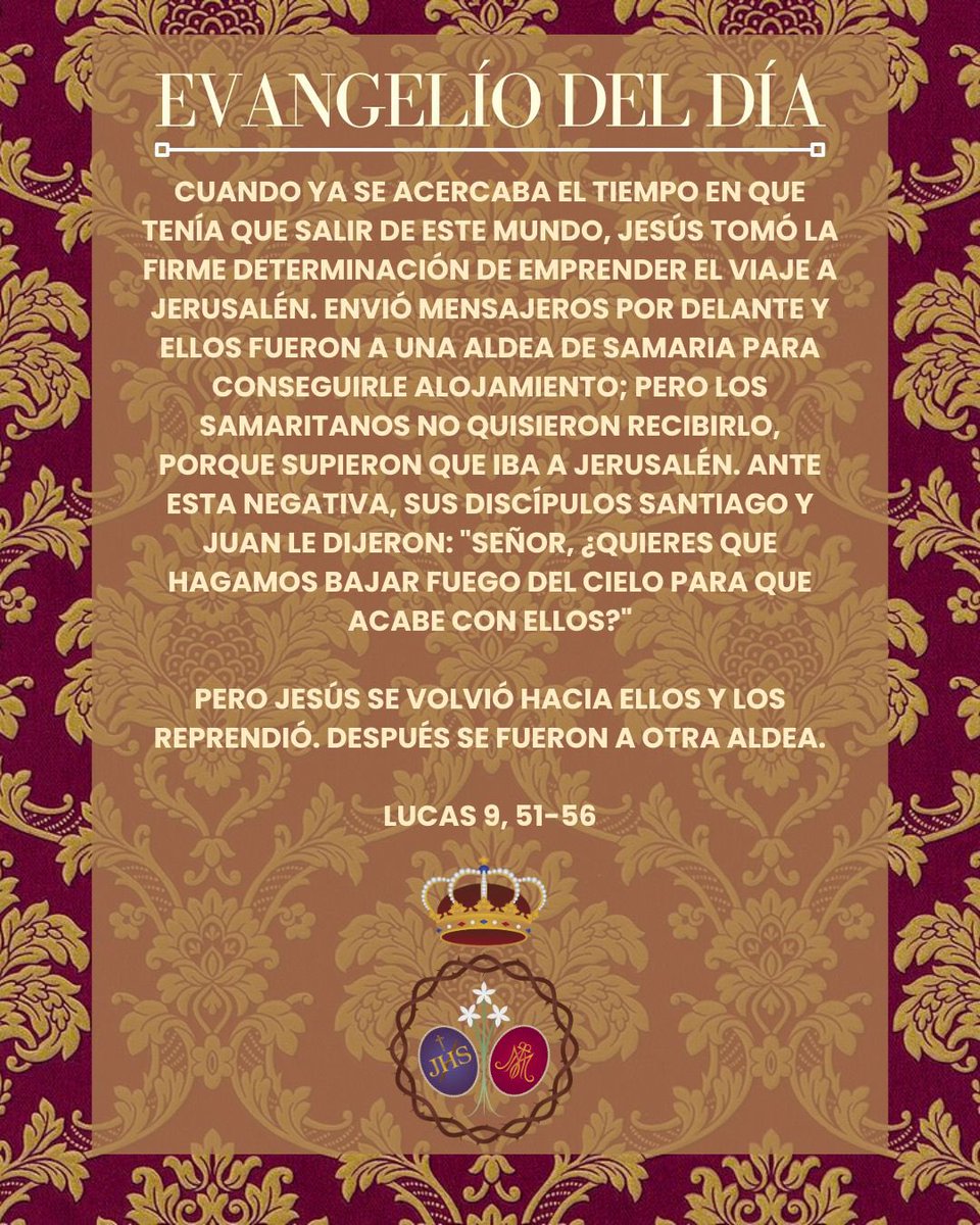 Evangelio del Día | 📖 San Lucas (9, 51-56): Gloria a ti, Señor Jesús.