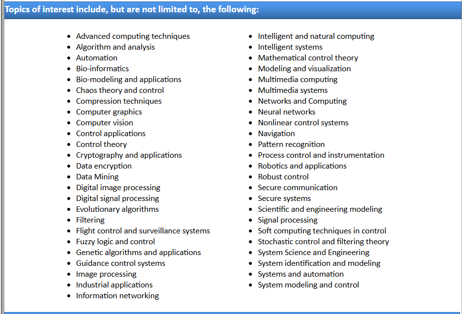 ijitmc18636's tweet image. Call for Articles!!
International Journal of Information Technology, Modeling and Computing(IJITMC)
ISSN : 2320-7493 (Online) ; 2320 - 8449 (Print)
Webpage URL - airccse.org/journal/ijitmc…
submission url-airccse.com/submissioncs/h…
#routingprotocols #networksecurity #computing