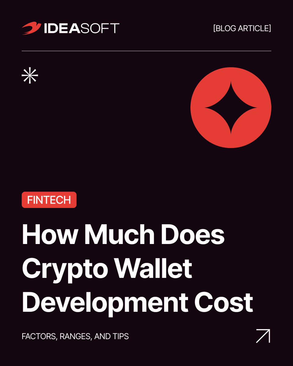 io_ideasoft's tweet image. ⁉️ How much does it cost to build a Crypto Wallet App in 2025? 🚀

From core features and advanced modules to security, infrastructure, team region, and UX, every choice impacts the cost. Our new guide breaks down cost ranges, drivers, and tips to optimize without compromising…