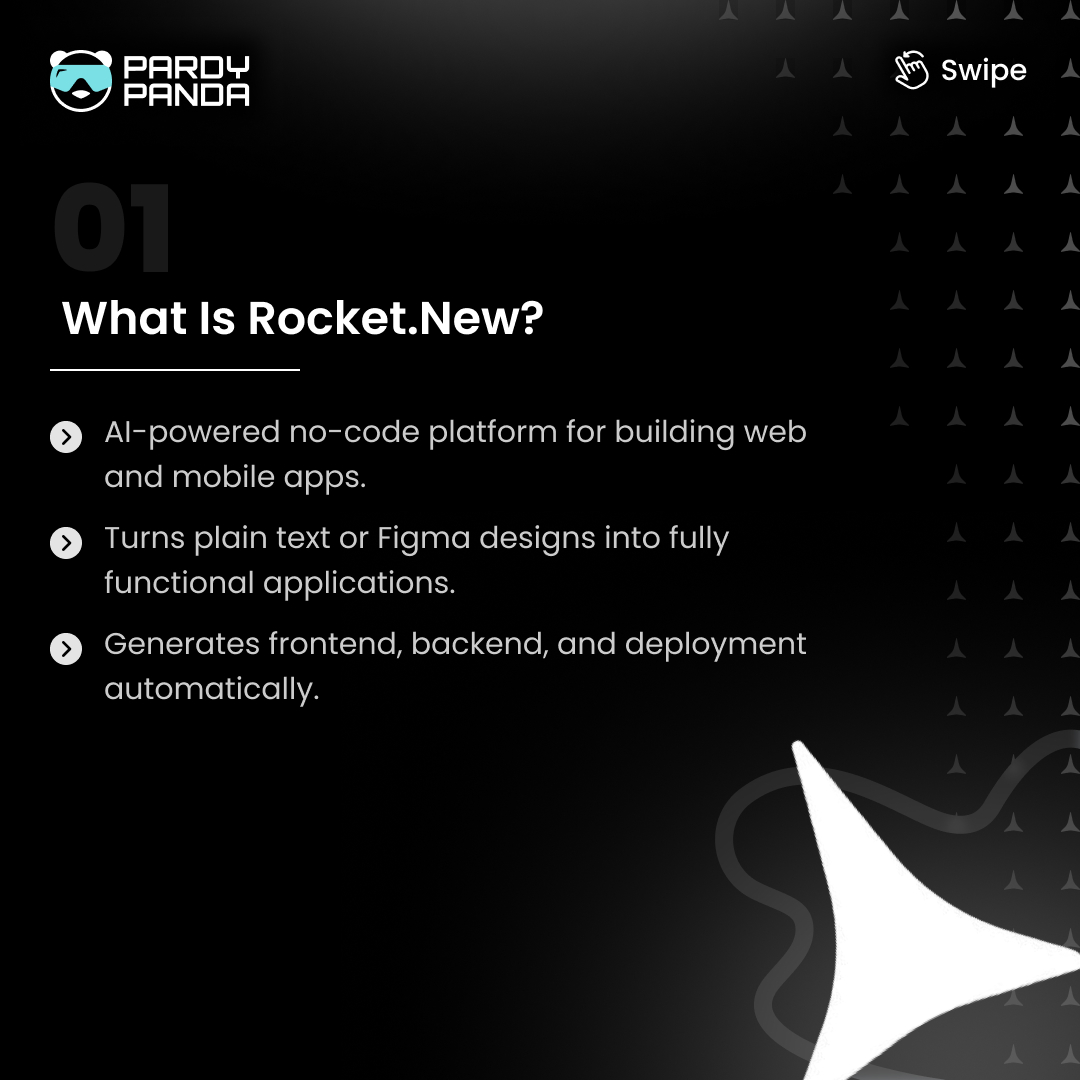 PardyPanda's tweet photo. ✨ Interesting Find! 
🚀 Meet https://t.co/jSCx0cNdTU – the AI tool that turns your ideas or Figma designs into ready-to-launch web &amp; mobile apps 💡📱💻 
No code, just speed, innovation, and creativity at your fingertips! ⚡🙌
.
.
#InterestingFinds #RocketNew #AITools #NoCode https://t.co/N2CFOGGIoP