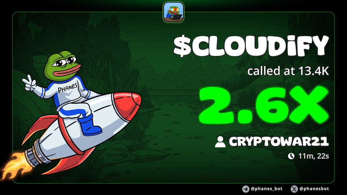 Mafiacrypto02's tweet image. 2x up from my call on #Cloudify

EW1Mu4F3ru6CRkh4GbDyWj94w7RR7PLfmfr4raQdNBmc

#solana #BBNaija #Bitcoin