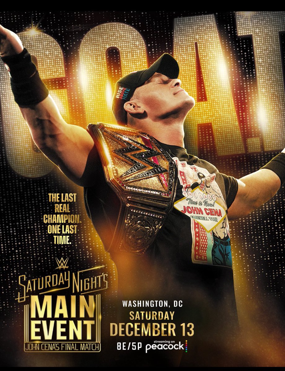 AndrewBaydala's tweet image. Officially- official.
John Cena&apos;s final match. 
#WWE #SNME