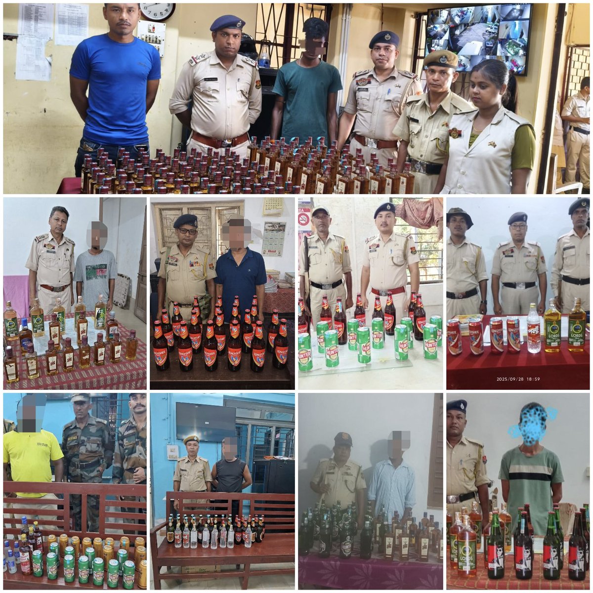 Anti-liquor raid by Police Stations under Dhalai District 🚔
IMFL seized, country-made liquor recovered &amp; destroyed on the spot. Offenders have been detained and Prosecution Report has been submitted against them.

#DhalaiPolice #TripuraPolice #AntiLiquorDrive