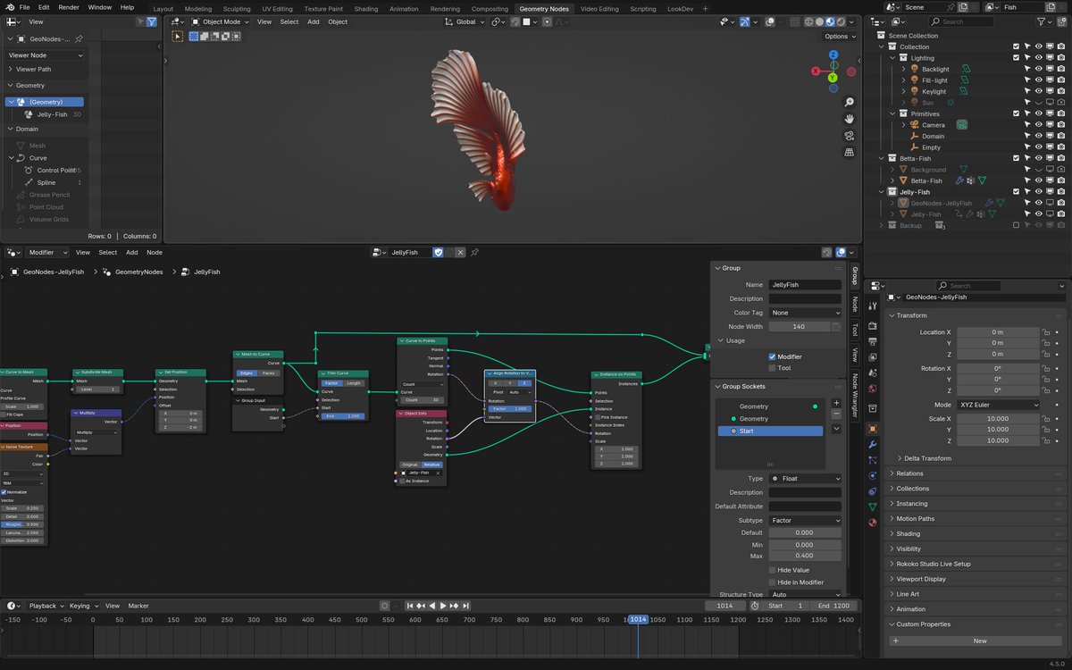 kretoskim's tweet image. Fishy WIP 👀 #b3d #comp #blender