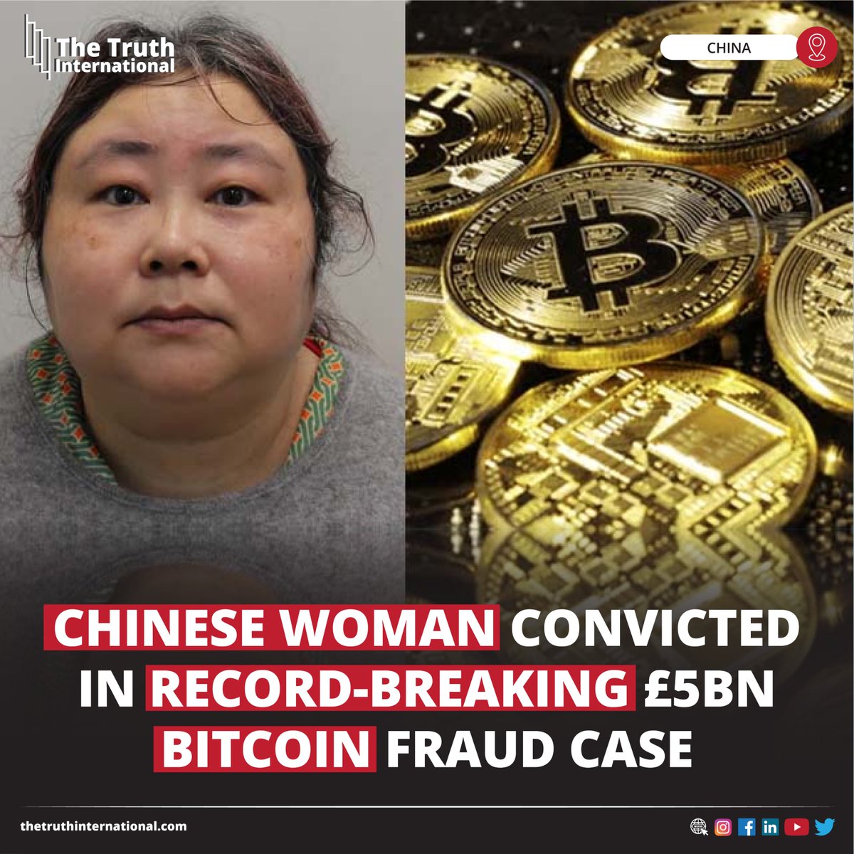 Chinese Woman Convicted in Record-Breaking £5bn Bitcoin Fraud Case FIND  MORE: https://t.co/YY9ku7mVWh #International #ChineseWoman #Convicted  #RecordBreaking #Bitcoin #FraudCase #China #UK #TTI