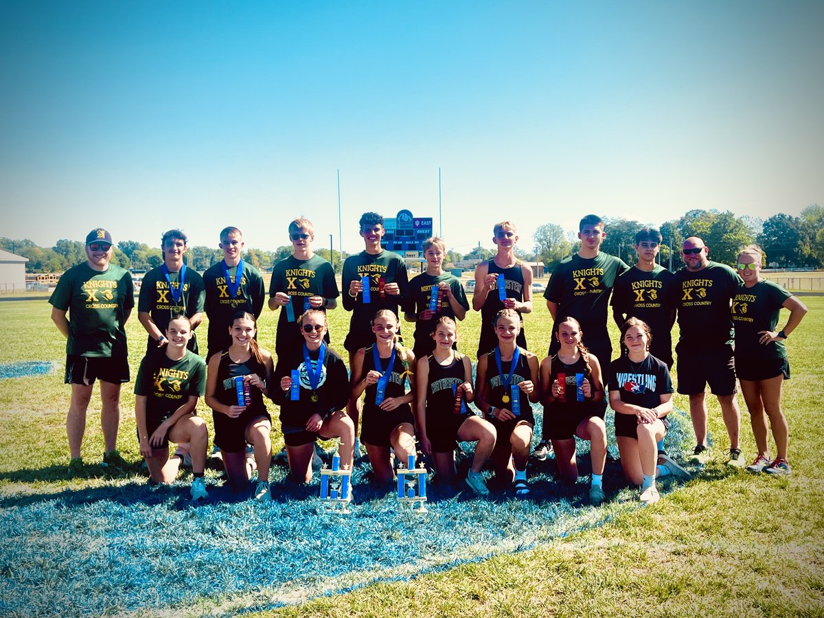 Northeastern XC runners Dash Thacker and Hayden Neagle were both individual Champions of the Centerville Invite. Both Boy's and Girl's XC teams won the team championship as well. But that's not all, the teams also received an another IHSAA Exemplary Behavior Report. Go Knights!