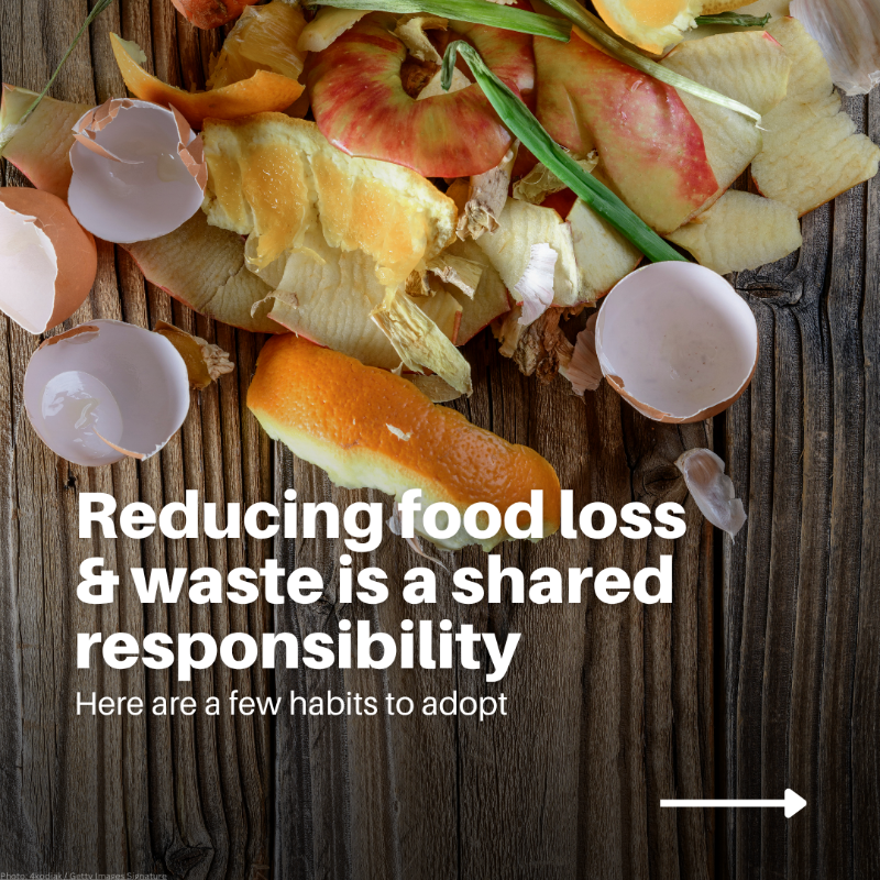 UNEP's tweet photo. We all have the power to reduce food loss and waste.

Even small actions add up. By wasting less, we protect the planet and help ensure more food reaches the people who need it most.

Slide through for simple, impactful tips to #StopFoodLossandWaste.

#FLWday
