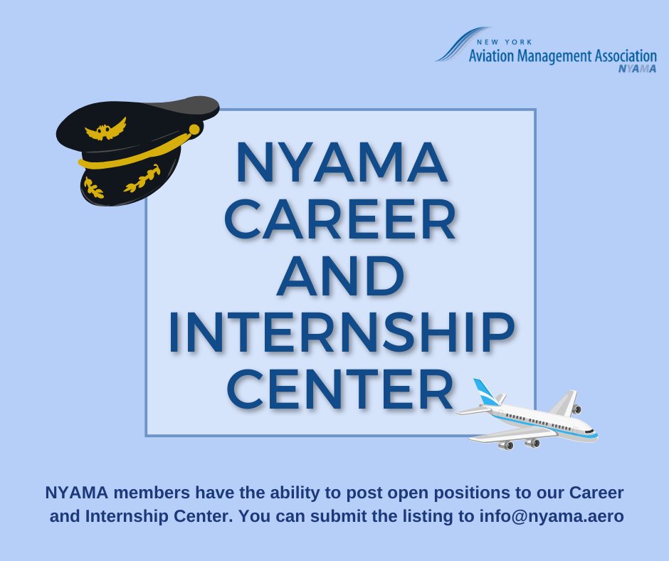 One of the many benefits included in the NYAMA membership is the ability to post open positions on our Career and Internship Center. You can submit your job listing to info@nyama.aero.