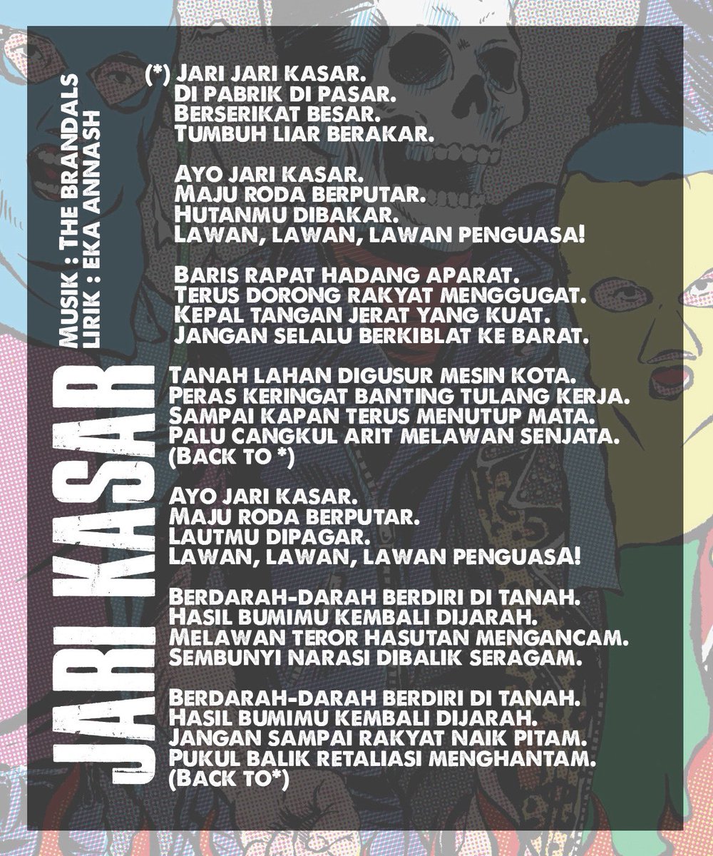 The Brandals (@thebrandals) on Twitter photo Dengerin Jari Kasar di semua streaming platform! 
Lagu oleh The Brandals
Lirik oleh <a href="/ekaannash/">Eka Annash</a> 
Direkam di Atas Music 
Produser oleh J Mono & Jonathan Pardede
Mixing oleh J Mono
Mastering oleh Dylan C Greene
Artwork by <a href="/timtimebroy/">LAE</a> 
song.link/i/1841403608 Dengerin Jari Kasar di semua streaming platform! 
Lagu oleh The Brandals
Lirik oleh <a href="/ekaannash/">Eka Annash</a> 
Direkam di Atas Music 
Produser oleh J Mono & Jonathan Pardede
Mixing oleh J Mono
Mastering oleh Dylan C Greene
Artwork by <a href="/timtimebroy/">LAE</a> 
song.link/i/1841403608