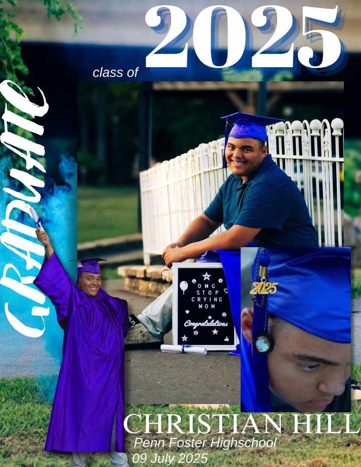 Look at that smile! Let’s show some serious love for Christian Hill in the comments, this grad is shining bright! Christian’s hard work and dedication have truly paid off, and we couldn’t be more proud.

Congrats, Christian! Here’s to your next chapter filled with success and