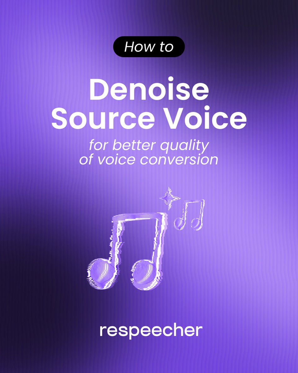 Bad source audio = bad voice conversion.

Dog barking, background hum - all it takes to ruin realism.

But over-cleaning makes voices sound robotic too.

Balance is everything.

There are 3 ways to de-noise audio without losing the human touch.

Read more: respeecher.com/blog/how-to-de…
