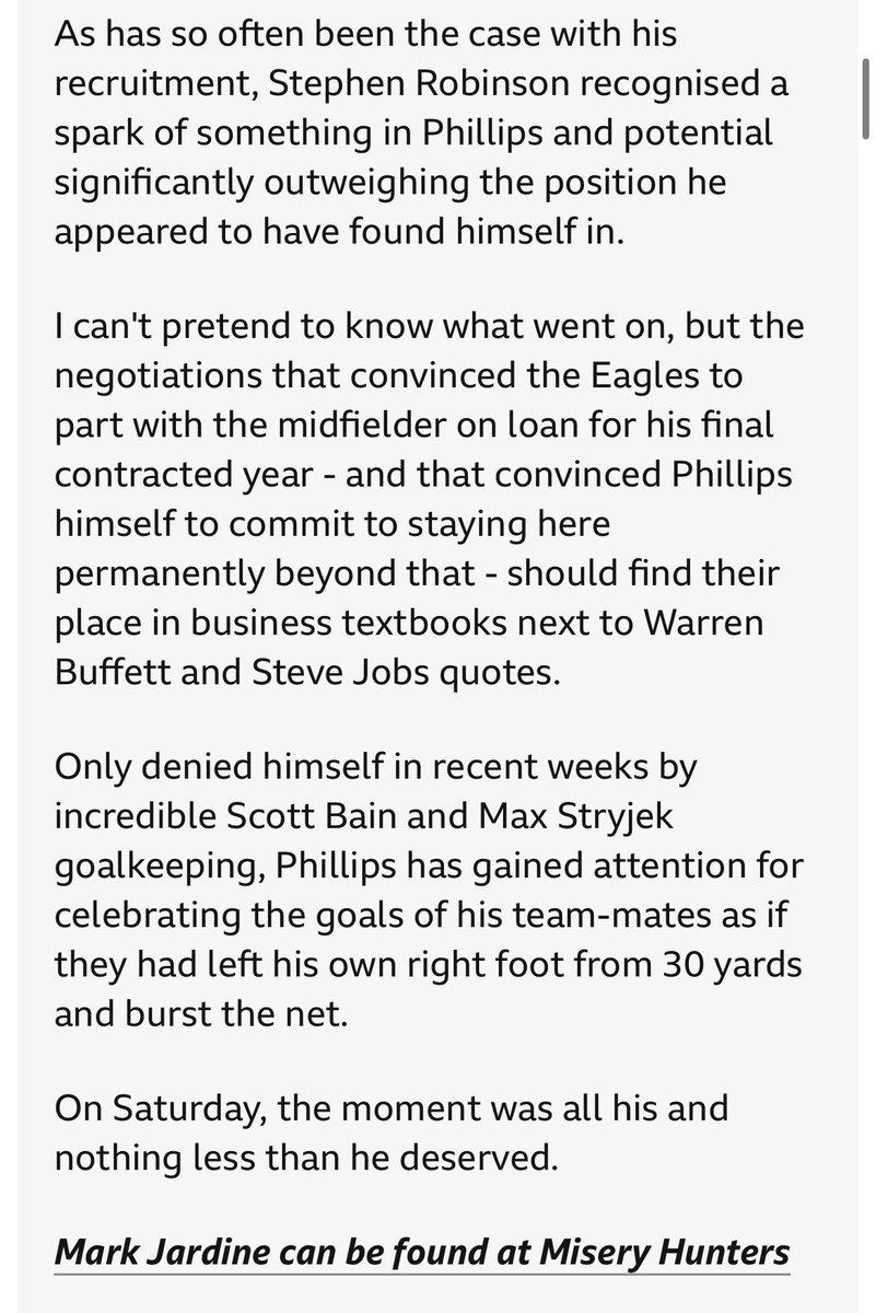 🆕✍🏼

This week’s <a href="/saintmirrenfc/">St Mirren FC</a> Fan’s Voice column for <a href="/BBCSportScot/">BBC Sport Scotland</a> is now live on the Saints section of the BBC website. 

This week, <a href="/PTFblog/">Part Time Fan 🏴🏳️</a> pens a love letter to Killian Phillips.