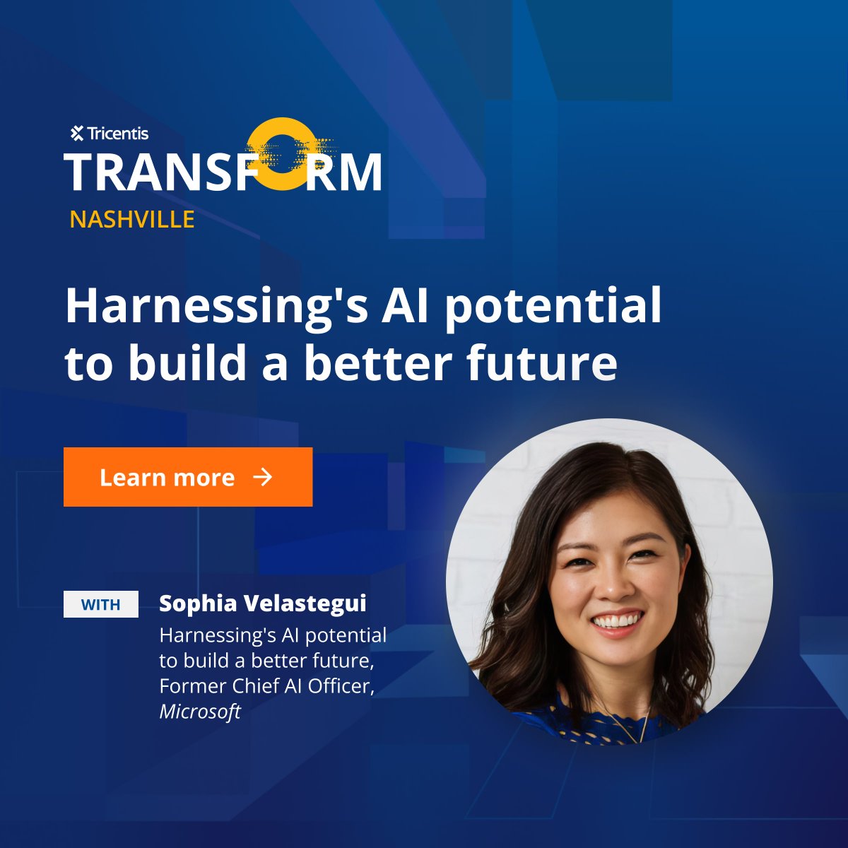 Tricentis's tweet image. 🥁✨We&apos;re excited to announce former Chief AI Officer at Microsoft, Sophia Velastegui, is speaking at #TricentisTransform!

An AI pioneer with experience at Apple &amp;amp; Microsoft, Sophia will reveal how software teams can turn AI disruption into opportunity: bit.ly/42b3i9K